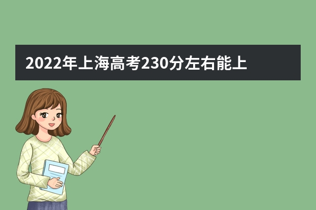 2022年上海高考230分左右能上什么样的大学