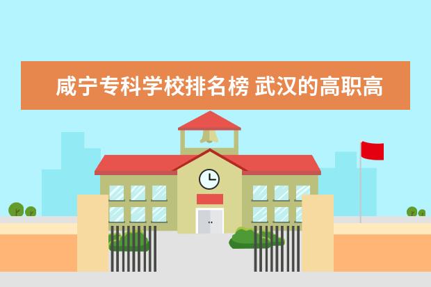 咸宁专科学校排名榜 武汉的高职高专排名