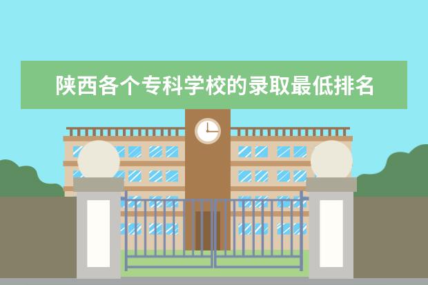 陕西各个专科学校的录取最低排名 陕西省公办专科学校排名及分数线